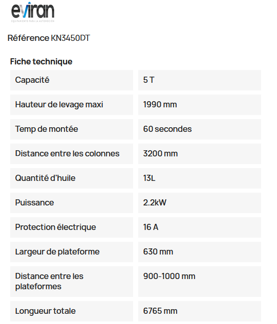 Pont 4 colonnes avec double élévateur à ciseaux