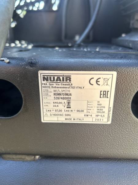 COMPRESSEUR NUAIR 270 L.t 11BAR