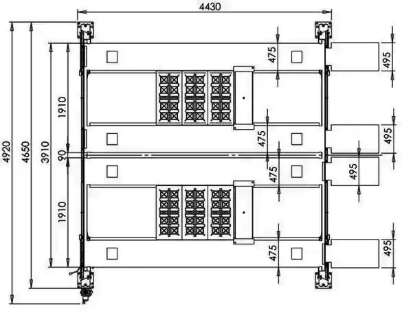 dimension 3 du pont double parking 